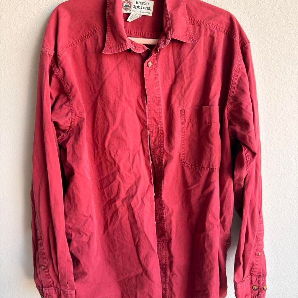 Alternative-apparel Men's Red and Pink Shirt